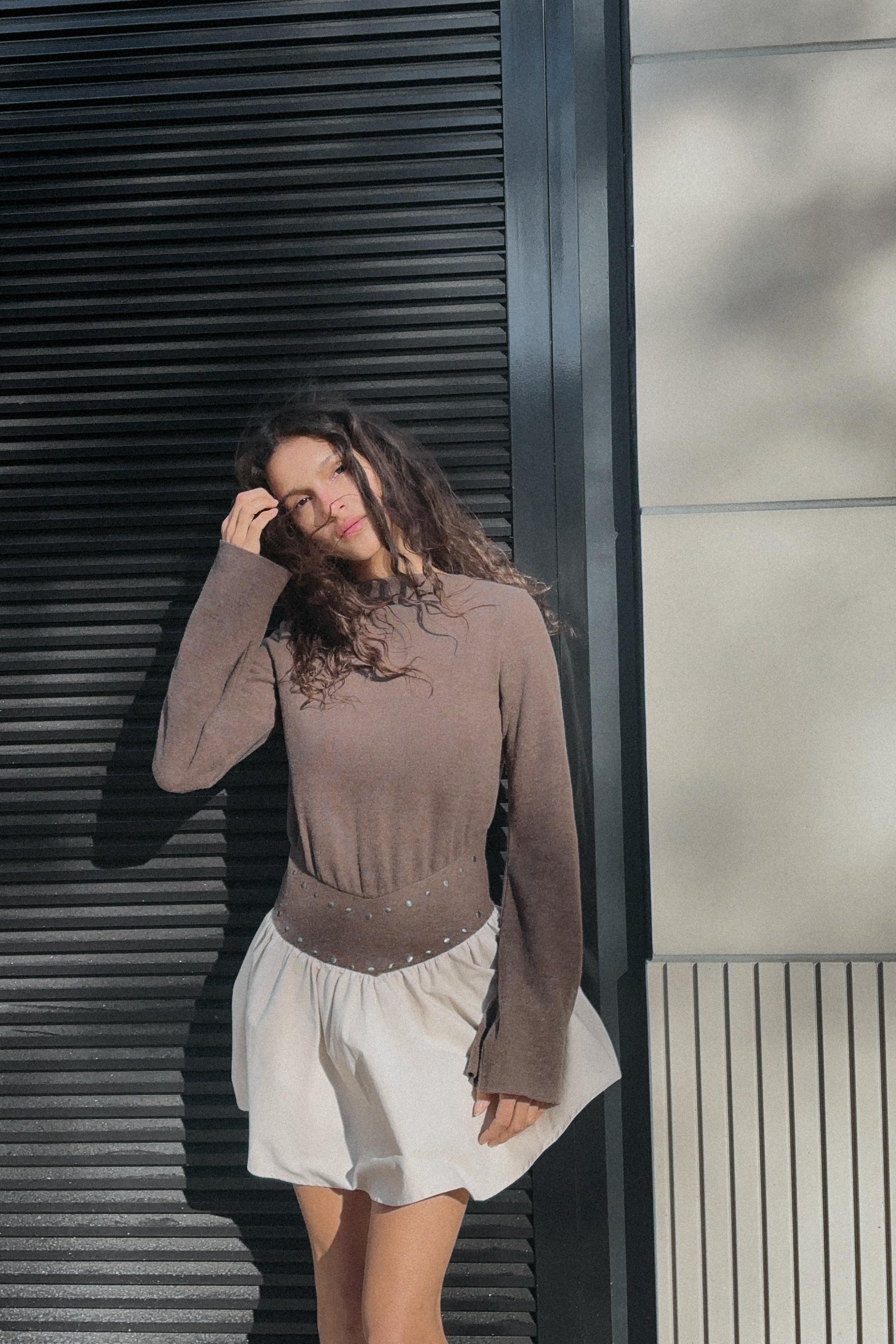 COMBINATION STUDDED DRESS